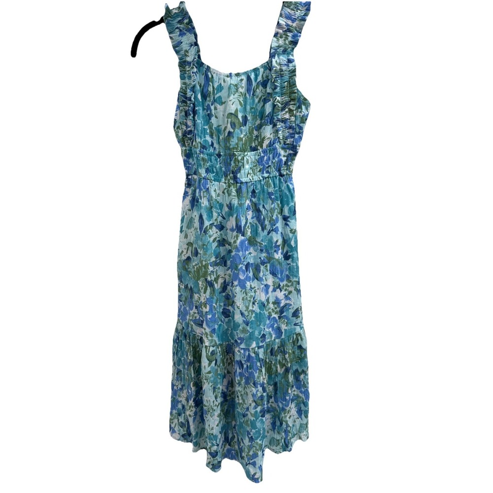 Abercrombie Kids Blue Floral Maxi Sun Dress Tiered Girls Size 7/8 Wedding Party